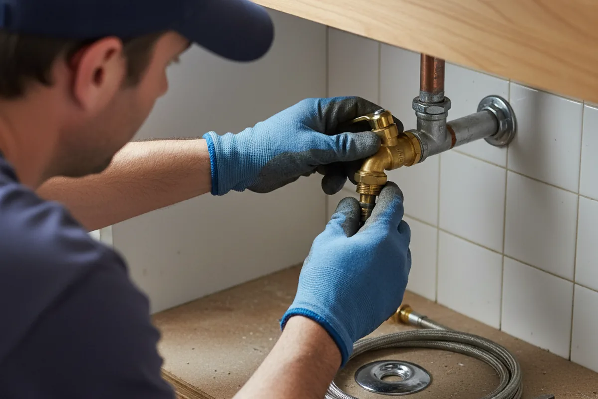 Shutoff valve and fitting work during Repiping in Kingsbury